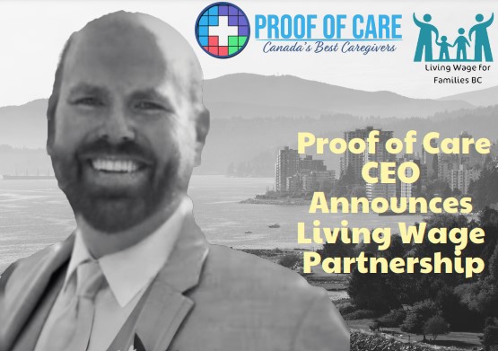 Proof of Care CEO announces living wage partnership